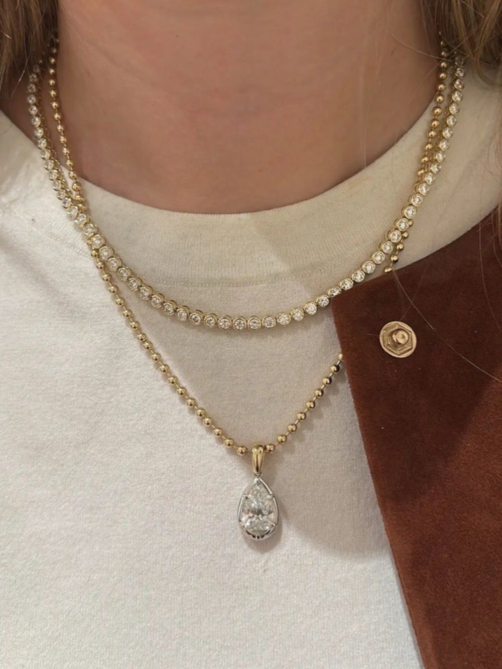 Diamond Bezel Necklace